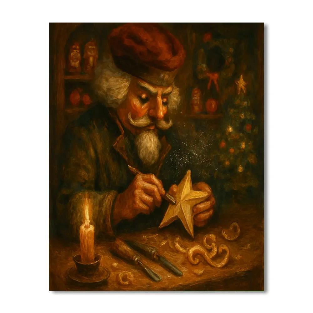 Nutcracker Workshop Of Wooden Stars And Snow Dust Painting by numbers kit