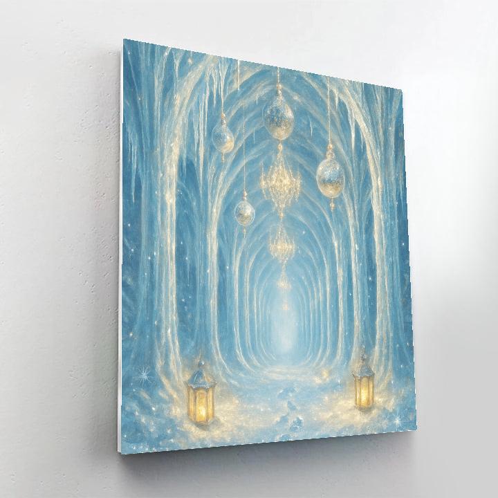 Glass Icicle Cathedral Of Hanging Ornaments painting number kit