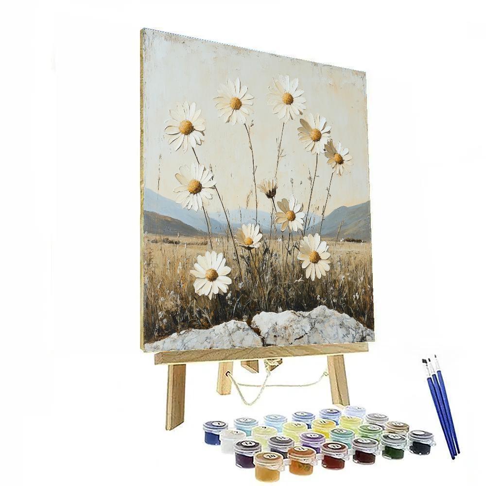 Michelangelo Inspired Fossil Garden Of Daisies painting number kit