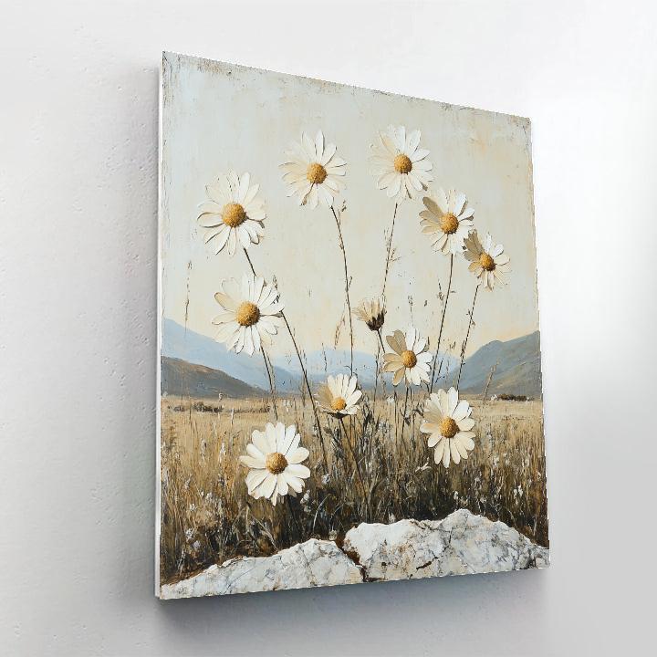 Michelangelo Inspired Fossil Garden Of Daisies painting number kit
