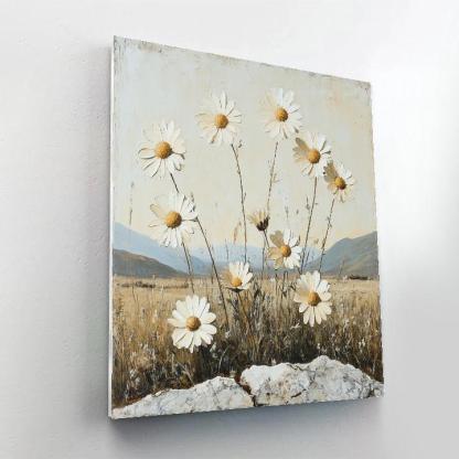 Michelangelo Inspired Fossil Garden Of Daisies painting number kit