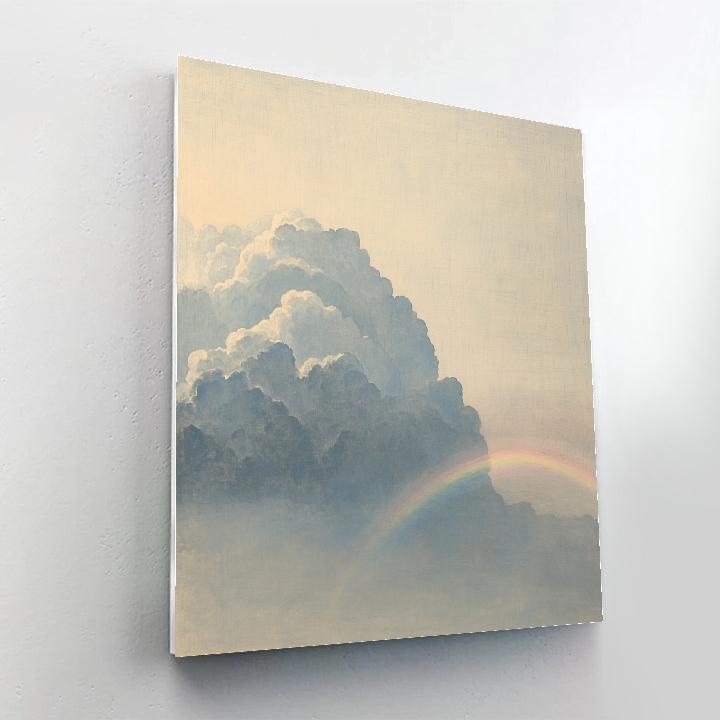 Leonardo Da Vinci Inspired Storm And Rainbow Anatomy Number painting