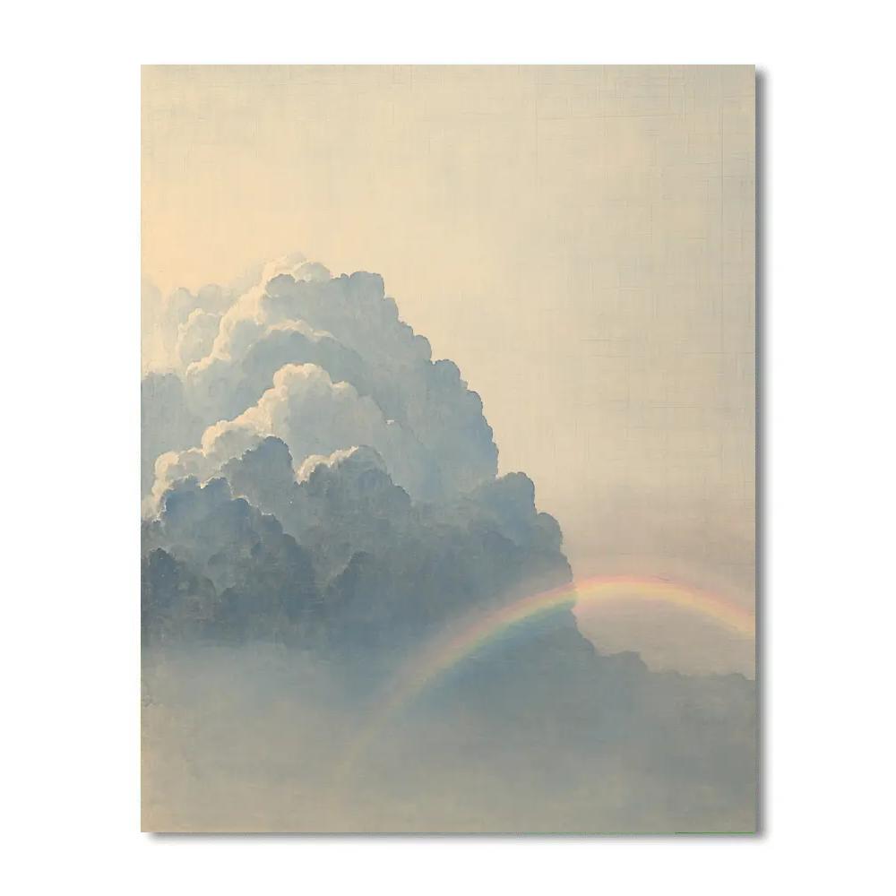 Leonardo Da Vinci Inspired Storm And Rainbow Anatomy Number painting