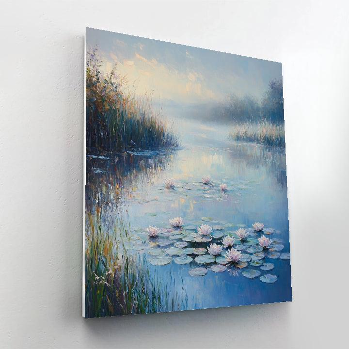 Claude Monet Inspired Opaline Waterlily Dawn Haze paint by number