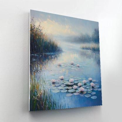 Claude Monet Inspired Opaline Waterlily Dawn Haze paint by number