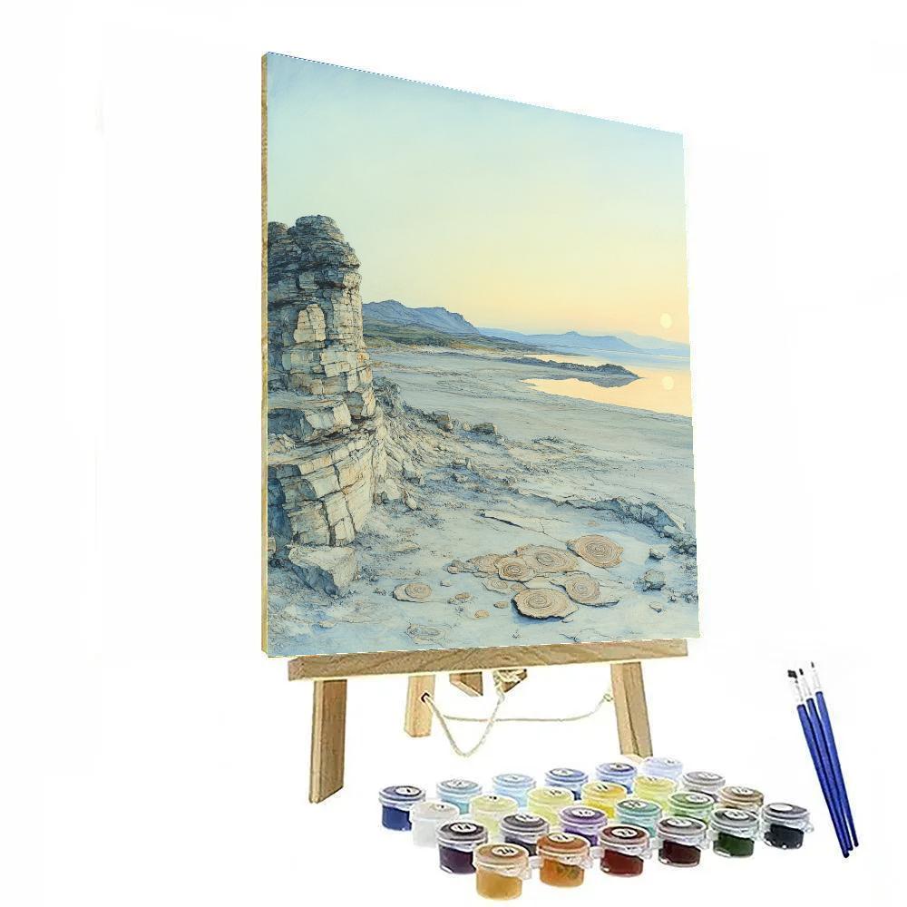 Leonardo Da Vinci Inspired Lunar Fossil Shore Paint by numbers kits