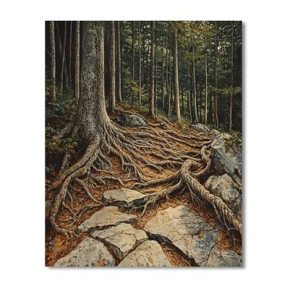 Arthur Lismer Inspired Tangled Understory After Stormlight paint by color