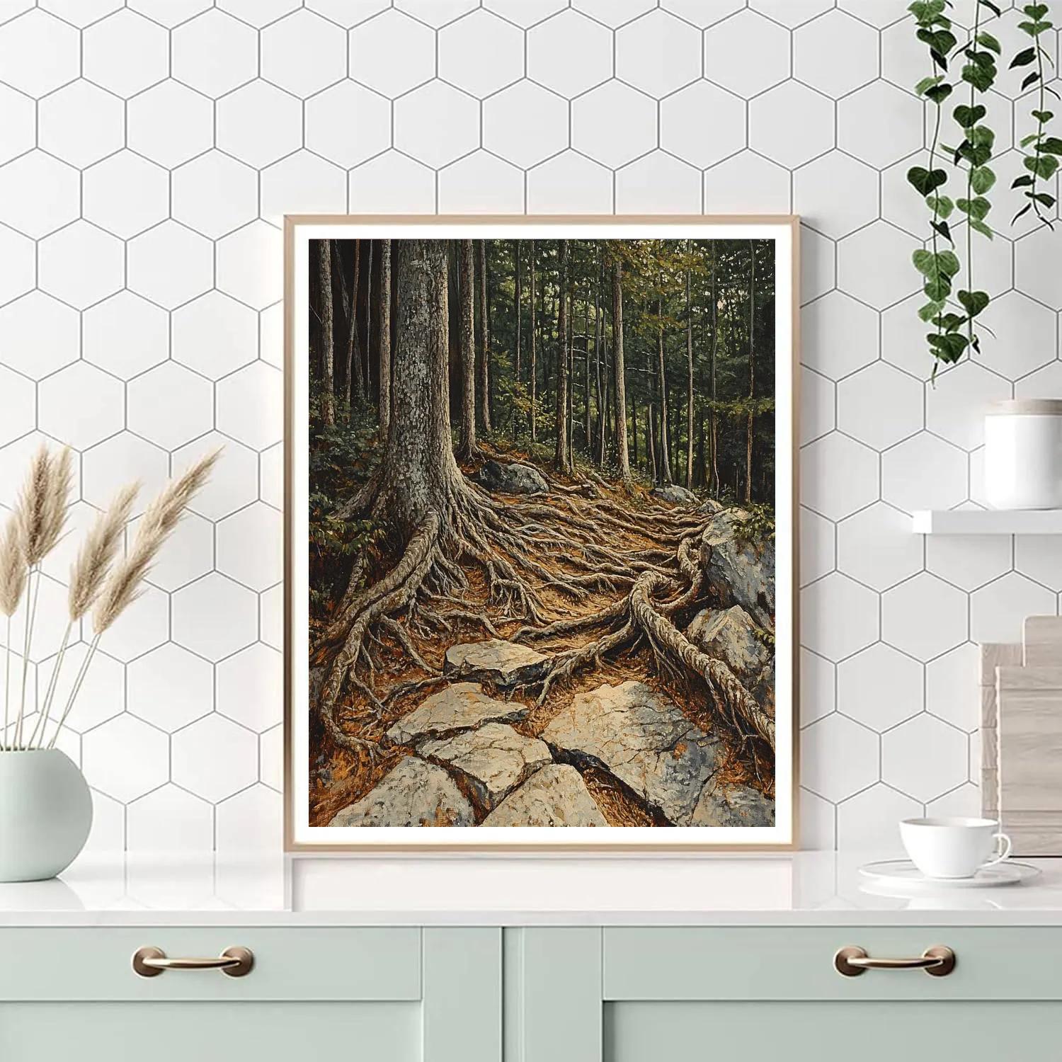 Arthur Lismer Inspired Tangled Understory After Stormlight paint by color