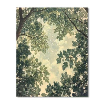 Leonardo Da Vinci Inspired Forest Constellation Canopy Paint by numbers kits