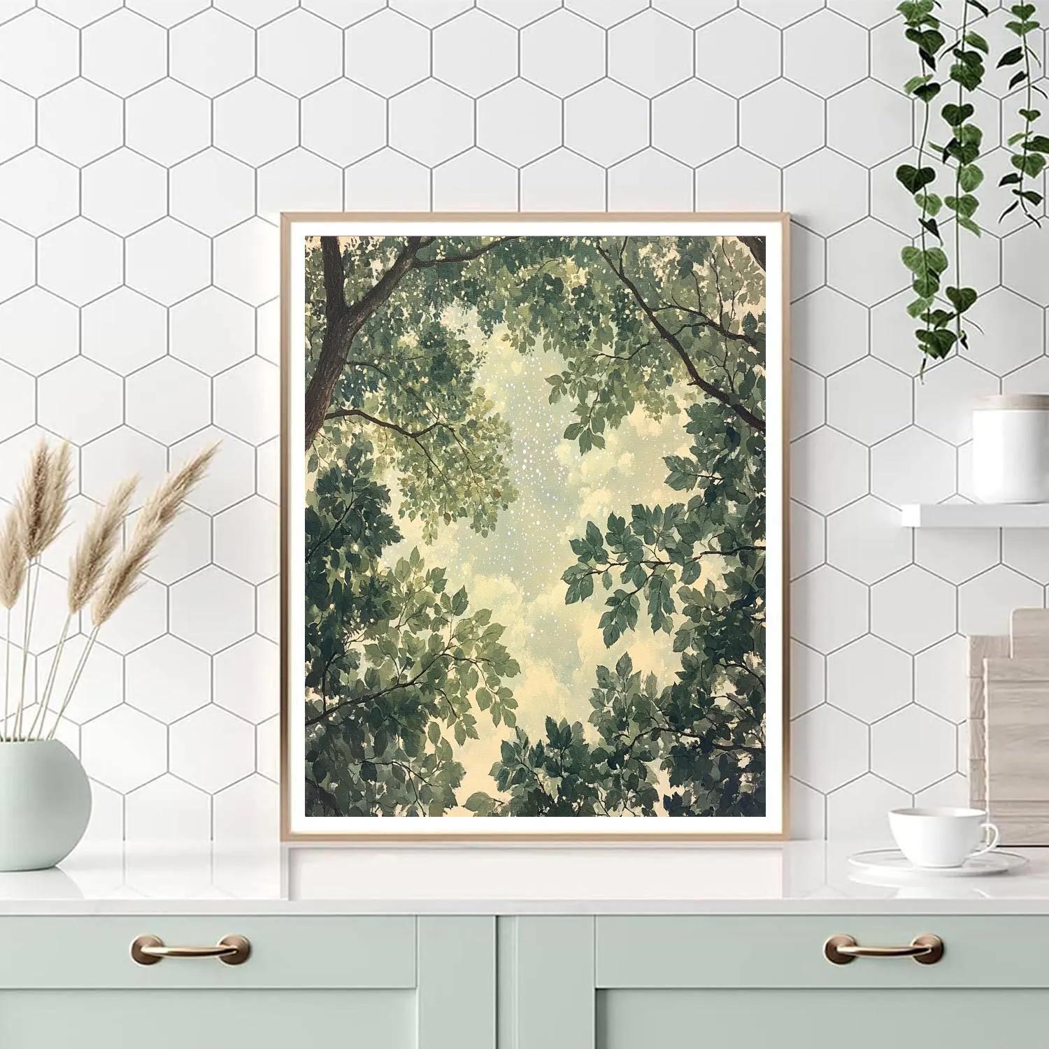 Leonardo Da Vinci Inspired Forest Constellation Canopy Paint by numbers kits