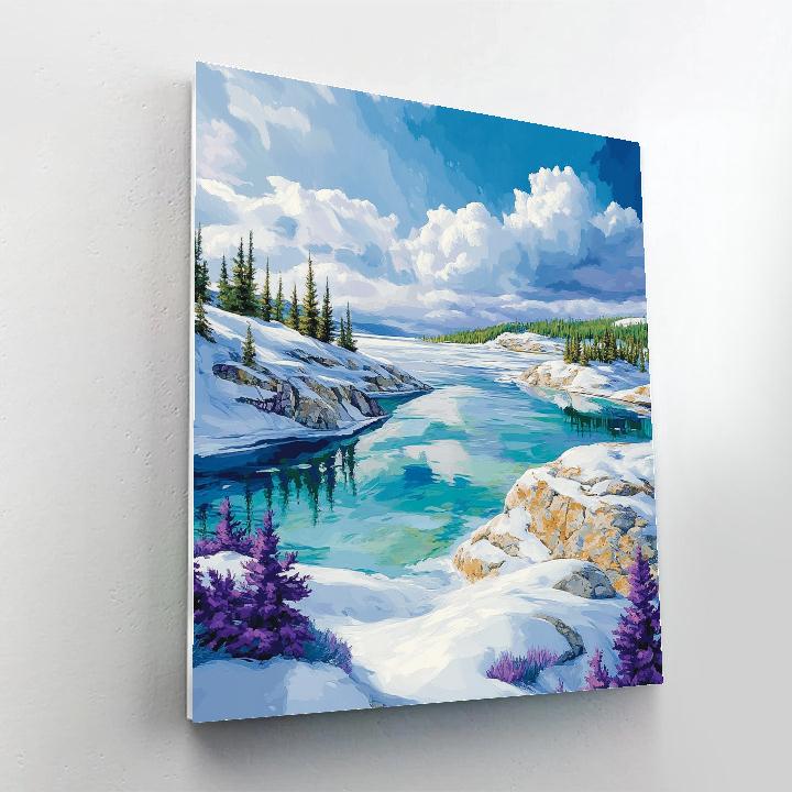 Franklin Carmichael Inspired Quartz Ridge And Turquoise Inlet paint by number