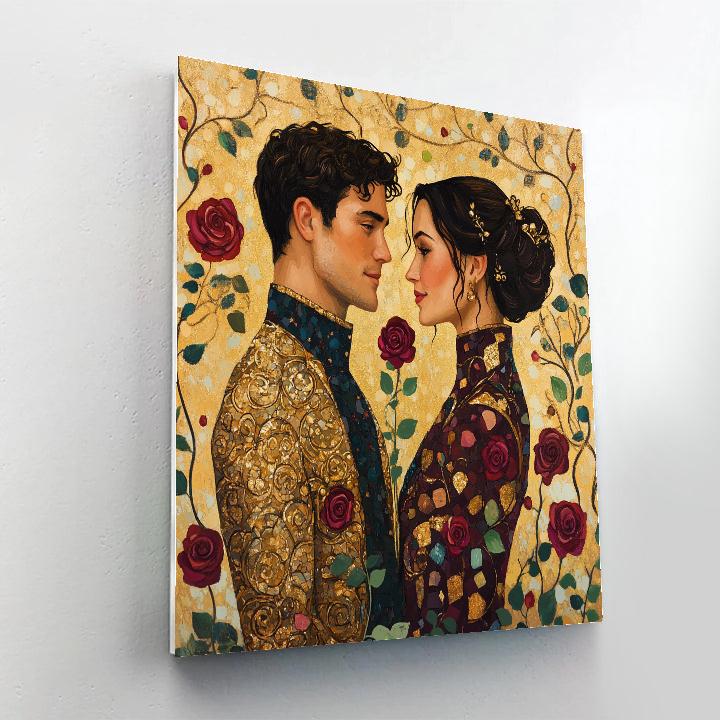 Gustav Klimt Inspired Golden Garden Wedding paint by color