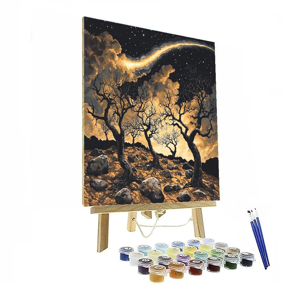 Francisco Goya Inspired Comet Wind Through Withered Orchard Paint by numbers kits