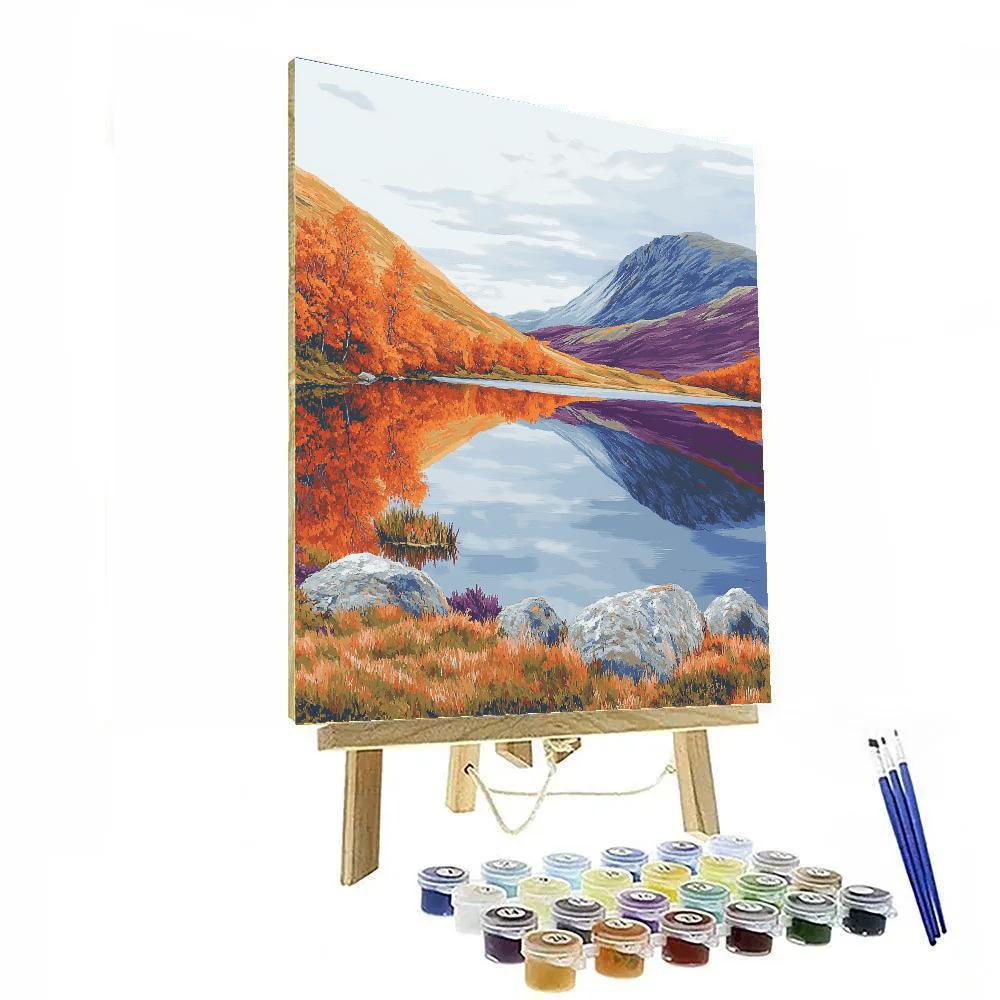 Franklin Carmichael Inspired October Fire Hills And Mirror Lake paint by color