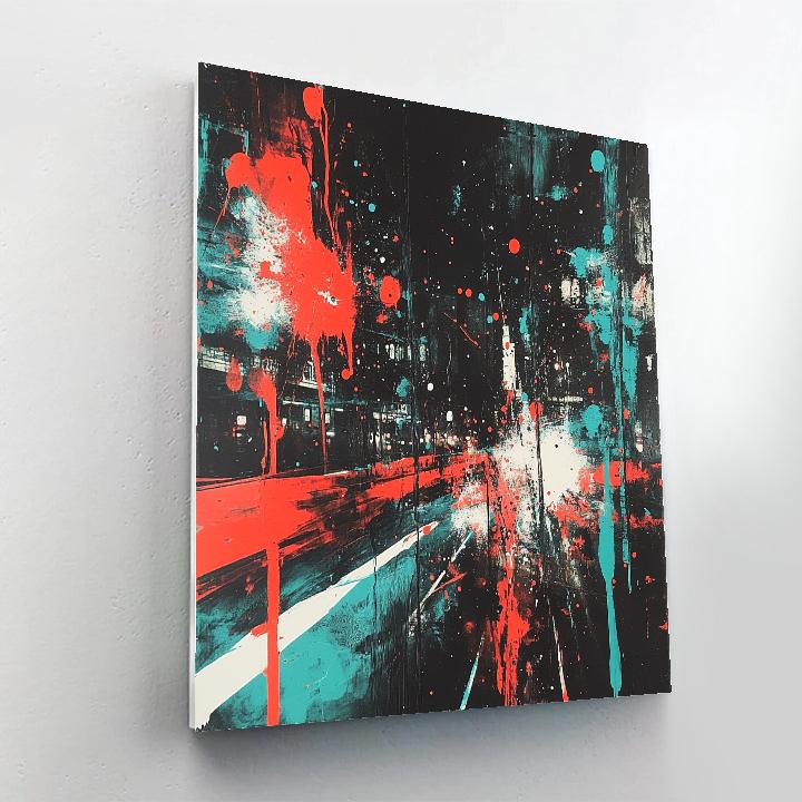 Jackson Pollock Inspired Citylights Rush Paint by numbers art
