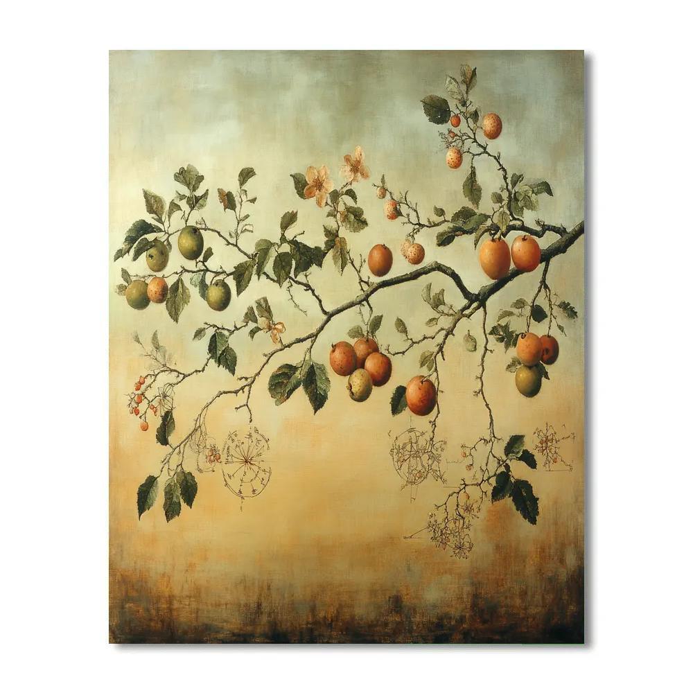 Leonardo Da Vinci Inspired Orchard Of Floating Seasons Paint by numbers kits
