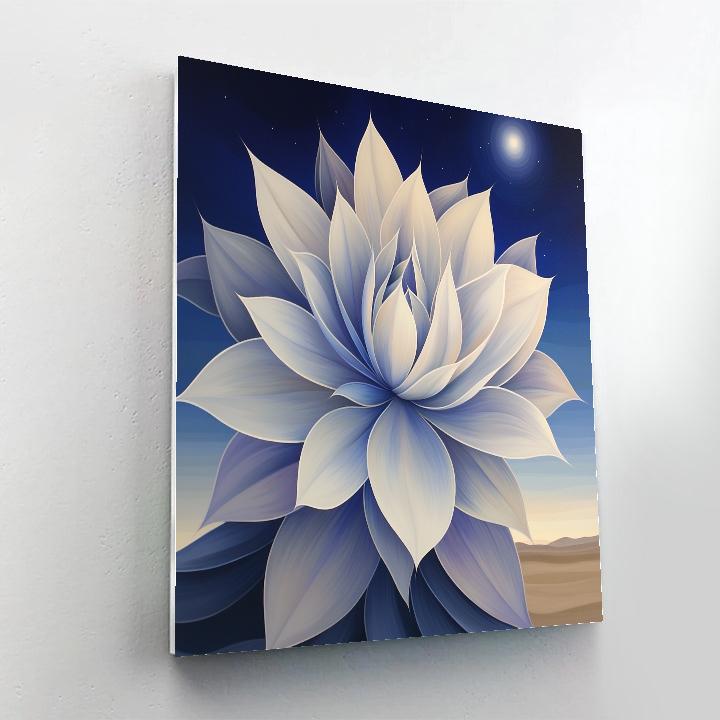 Georgia O’Keeffe Inspired Moonlit Yucca Bloom Abstraction Painting by numbers kit