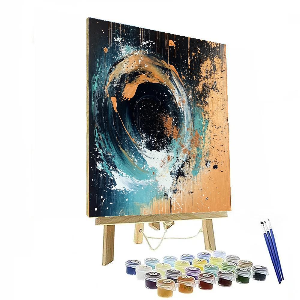 Jackson Pollock Inspired Solstice Vortex Of Mineral Light DIY paint by numbers