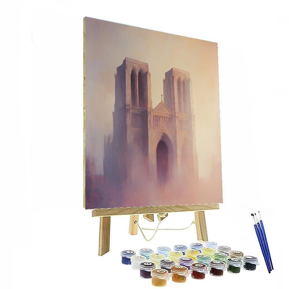 Claude Monet Inspired Rouen Atmosphere Study In Rose And Smoke Number painting