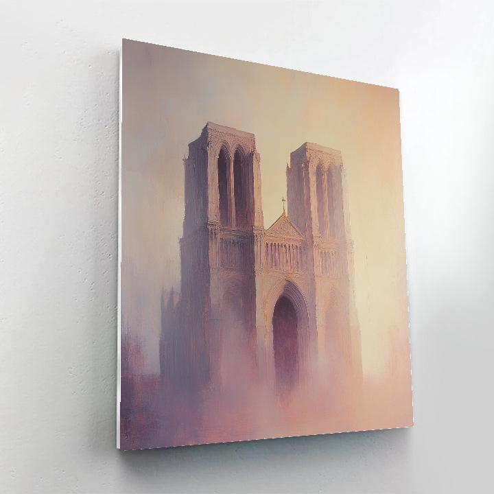 Claude Monet Inspired Rouen Atmosphere Study In Rose And Smoke Number painting