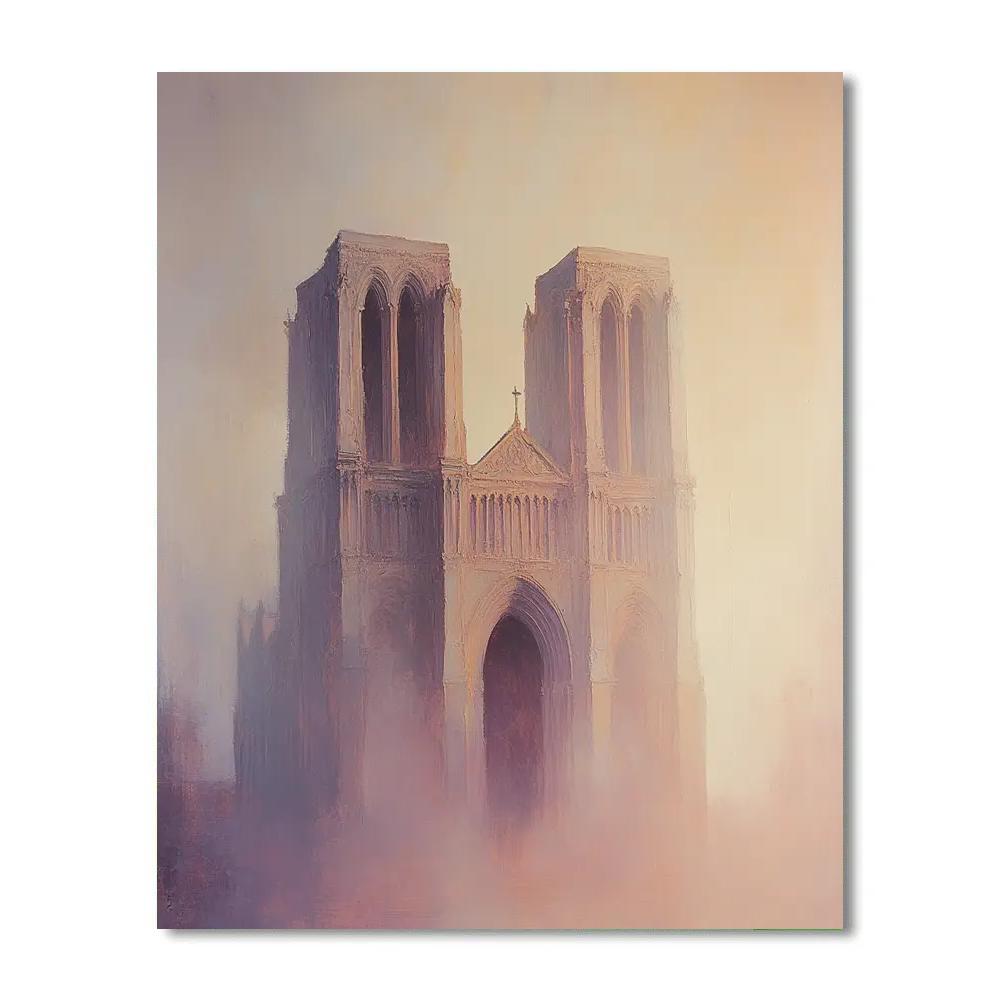 Claude Monet Inspired Rouen Atmosphere Study In Rose And Smoke Number painting