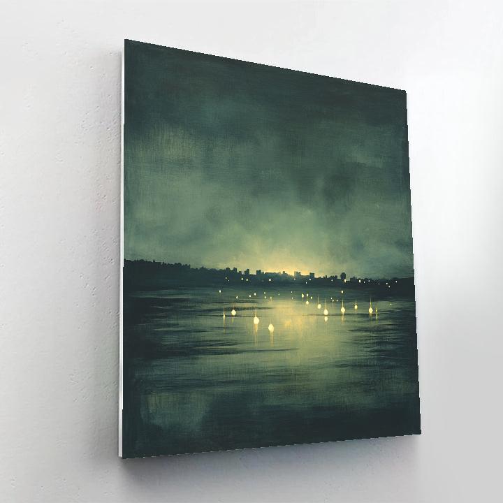 Leonardo Da Vinci Inspired Citylights As Auroral Mist paint by numbers