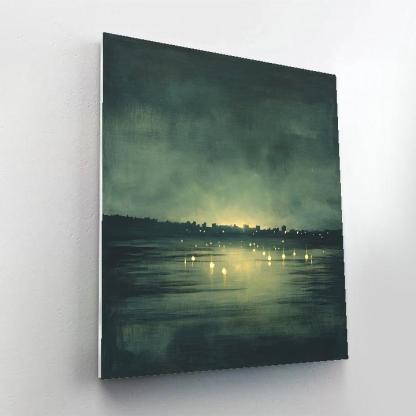 Leonardo Da Vinci Inspired Citylights As Auroral Mist paint by numbers