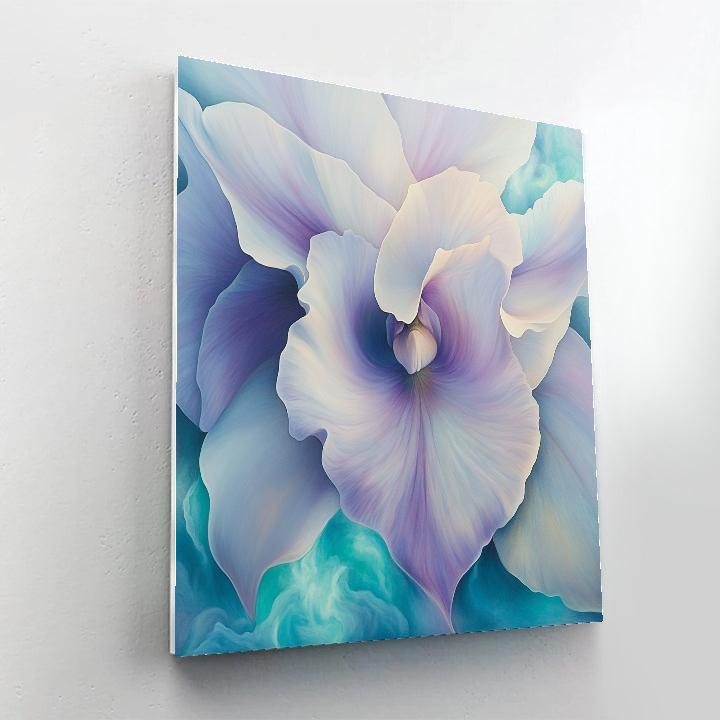 Georgia OKeeffe Inspired Orchid Nebula Closeup paint by color