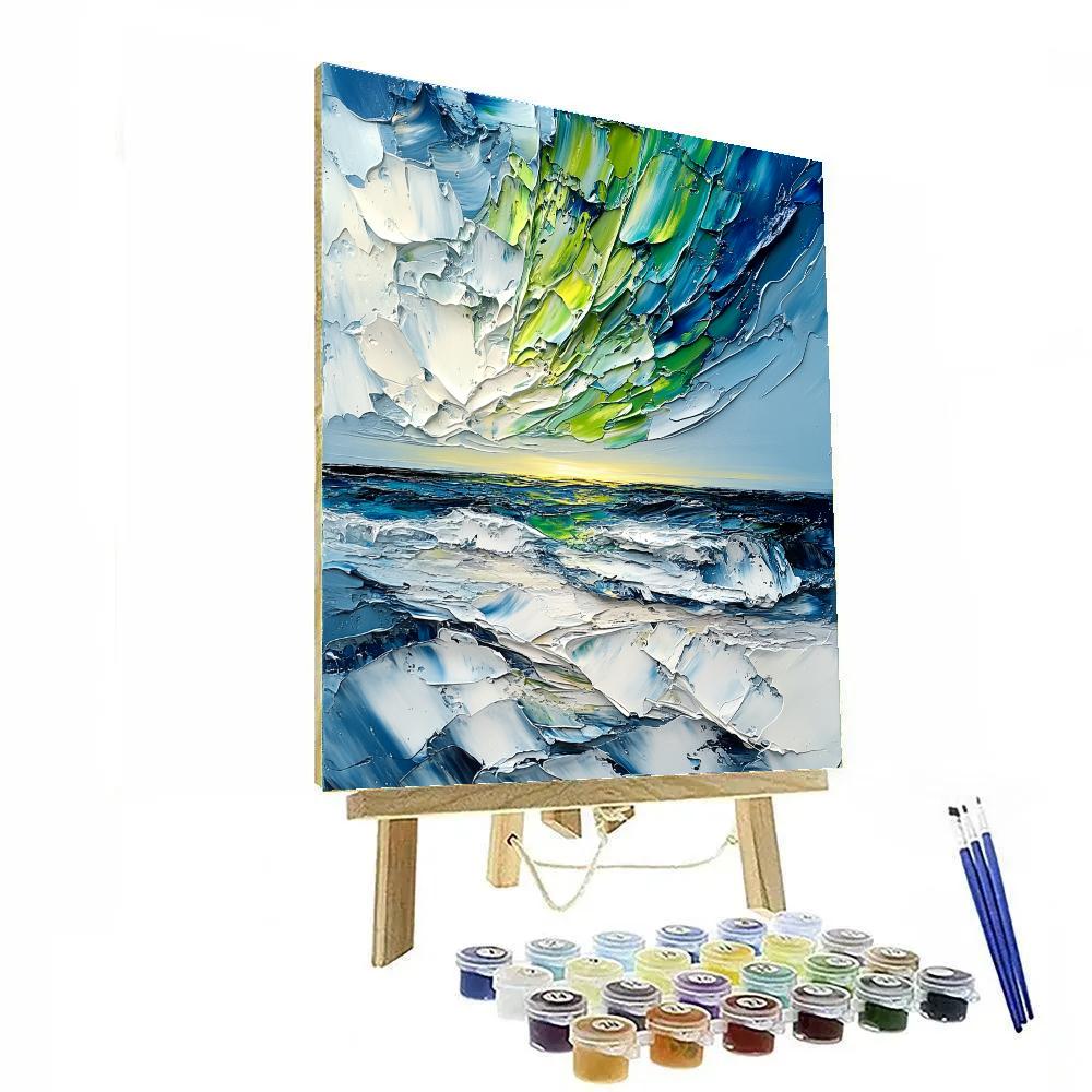 Jean-Paul Riopelle Inspired Boreal Aurora Shardfield paint by color