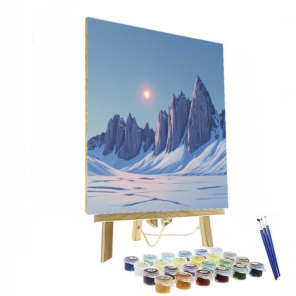 Lawren Harris Inspired Cathedral Ridge Under Polar Halo Number painting