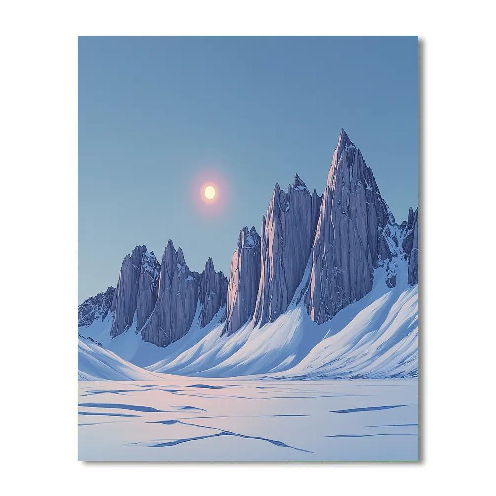 Lawren Harris Inspired Cathedral Ridge Under Polar Halo Number painting