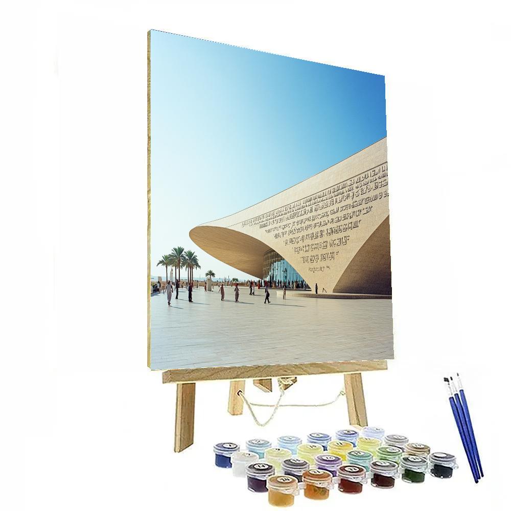 Bibliotheca Alexandrina Exterior Curves Alexandria Egypt paint by color