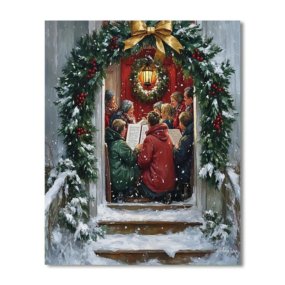 Midnight Wreath Welcome Paint by numbers kits