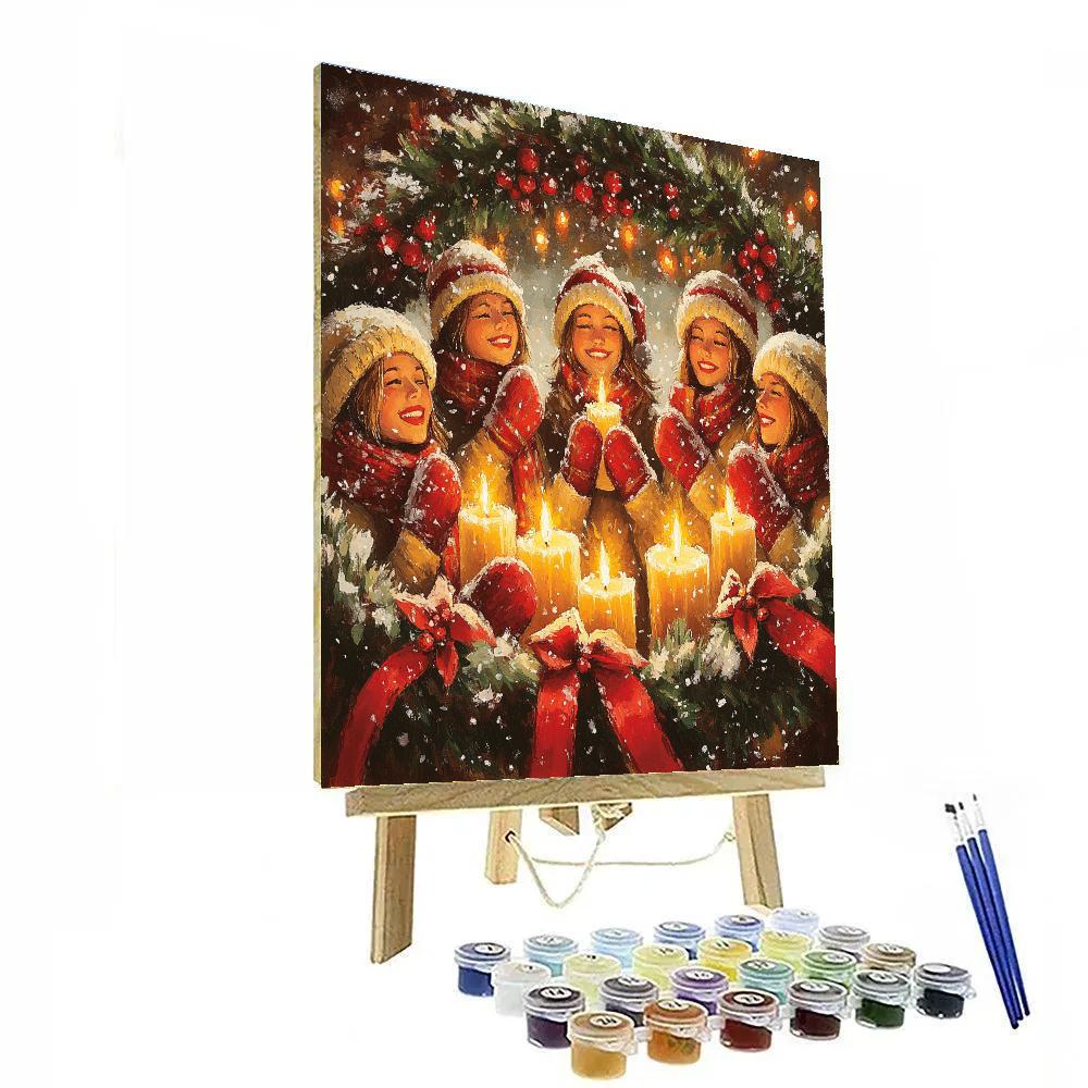 Candle Chorus Circle painting number kit