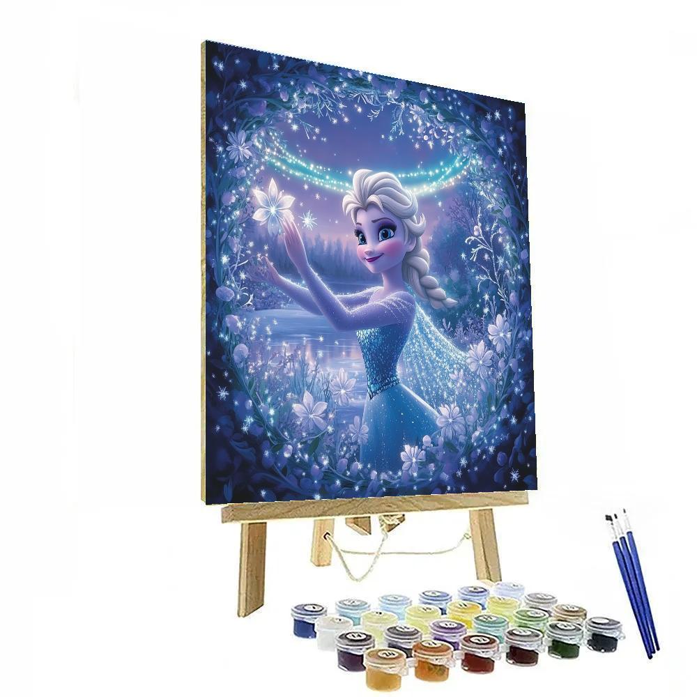 Elsa Crystal Aurora Garden Paint by numbers art