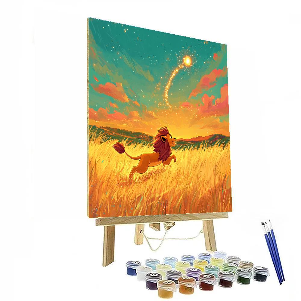 Simba Sunlit Meteor Meadow paint by number
