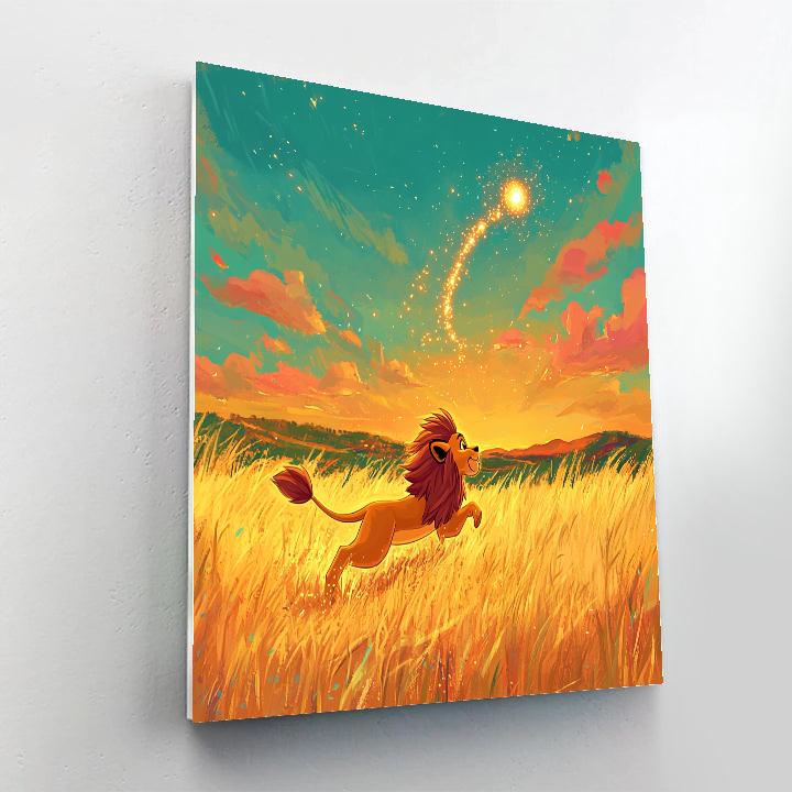Simba Sunlit Meteor Meadow paint by number