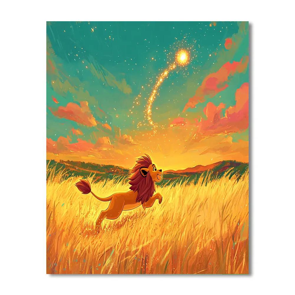 Simba Sunlit Meteor Meadow paint by number