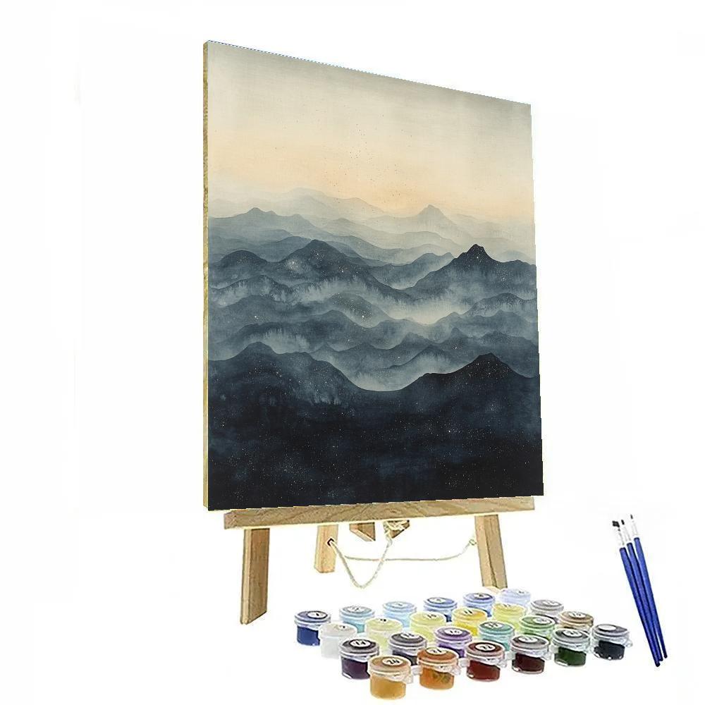 Zhao Mengfu Inspired Celestial Ink Tides In Empty Sky Numbered painting kits