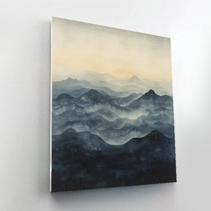 Zhao Mengfu Inspired Celestial Ink Tides In Empty Sky Numbered painting kits