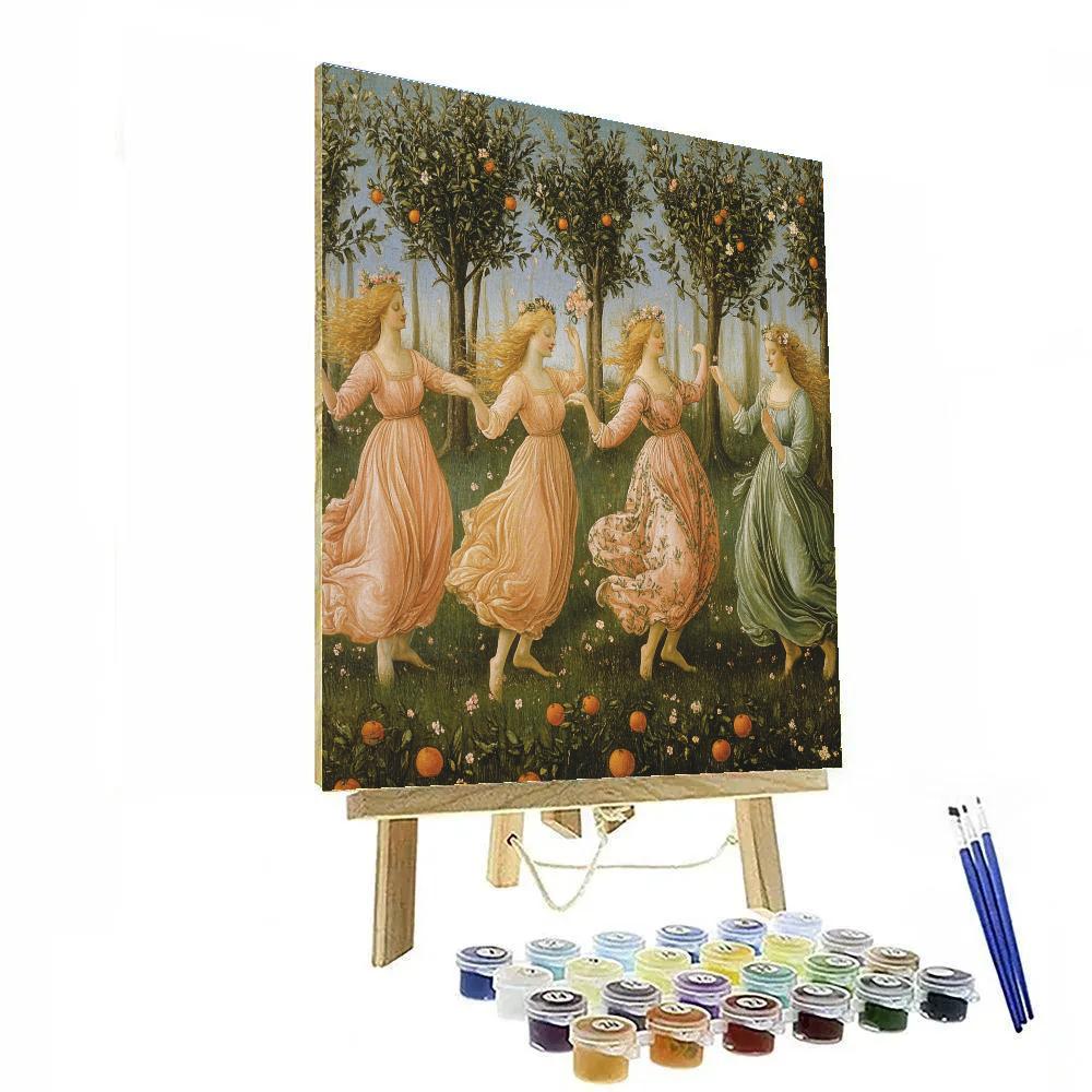 Sandro Botticelli Inspired Mythic Spring Festival DIY paint by numbers