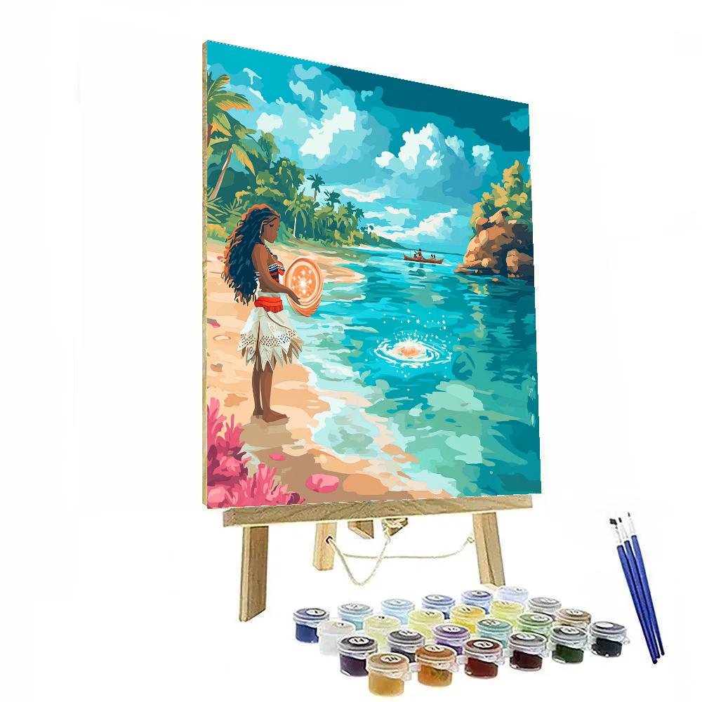 Moana Coral Lagoon Star Map Number painting