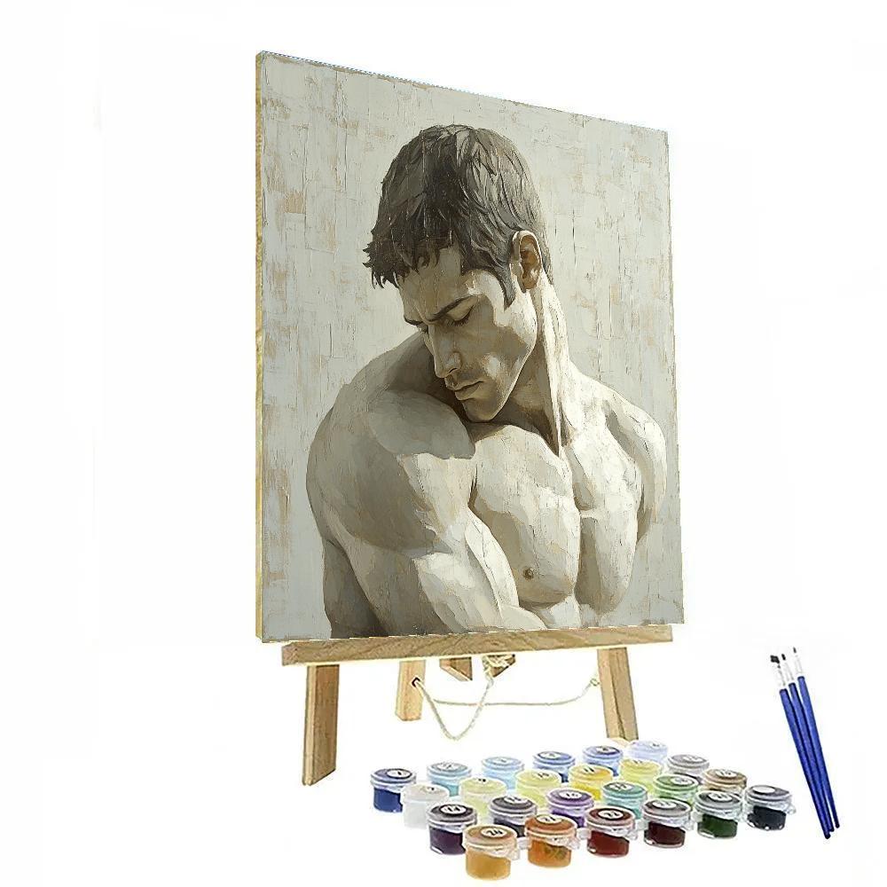 Michelangelo Inspired Marble Warrior Study Numbered painting kits