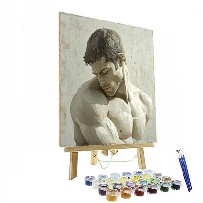 Michelangelo Inspired Marble Warrior Study Numbered painting kits