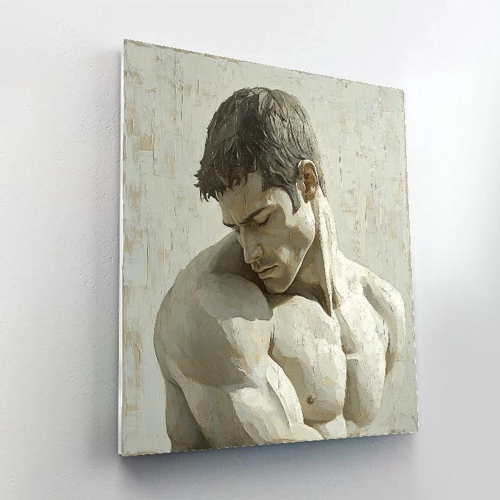 Michelangelo Inspired Marble Warrior Study Numbered painting kits