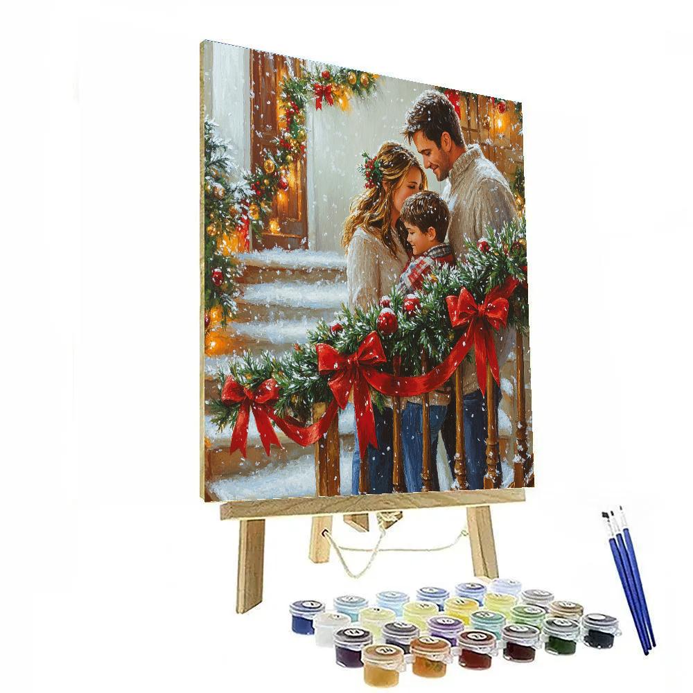 Garland Across The Staircase paint by number