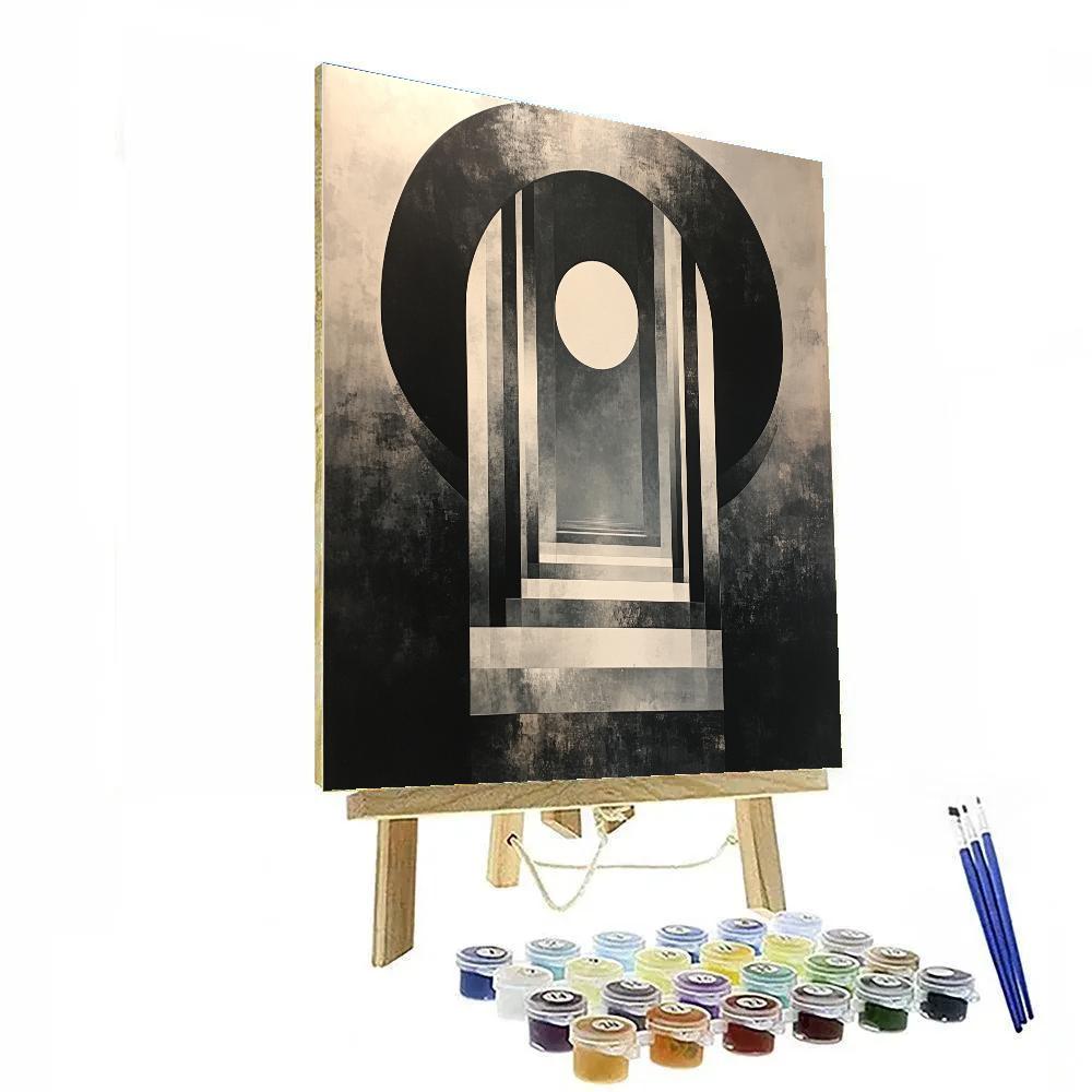 M.C. Escher Inspired Paradox Of Infinite Eclipse Tessellations Painting by numbers kit