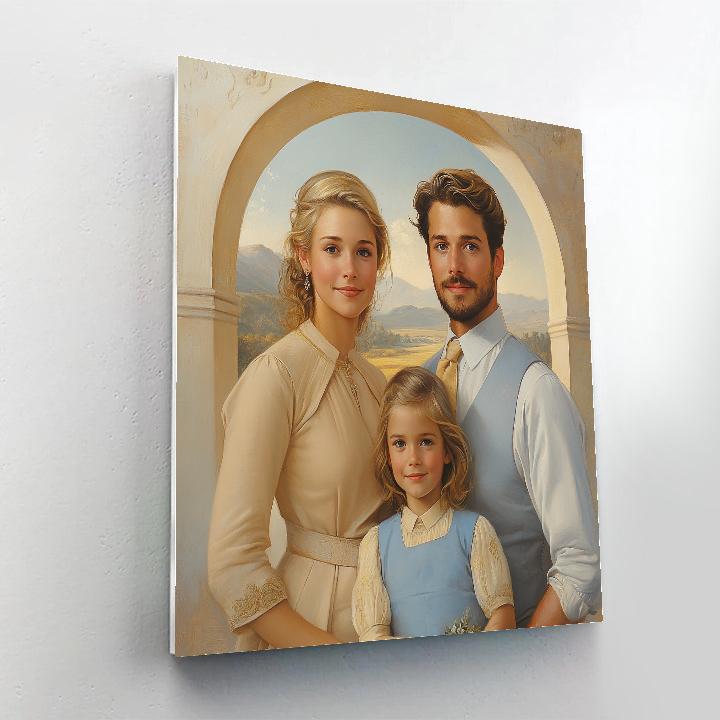 Raphael Inspired Peaceful Family Portrait DIY paint by numbers