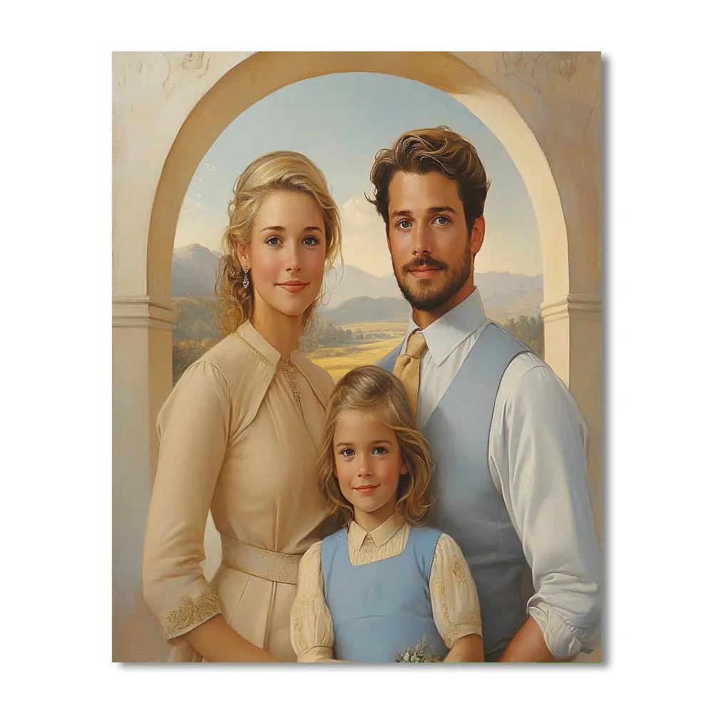Raphael Inspired Peaceful Family Portrait DIY paint by numbers