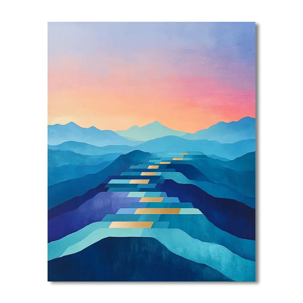Paul Cézanne Inspired Chromatic Nebula Terraces Paint by numbers kits